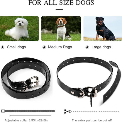 Electric Dog Training Collar - Detachable, Rechargeable Anti-Barking Shock & Vibration Collar for All Dogs with Clicker