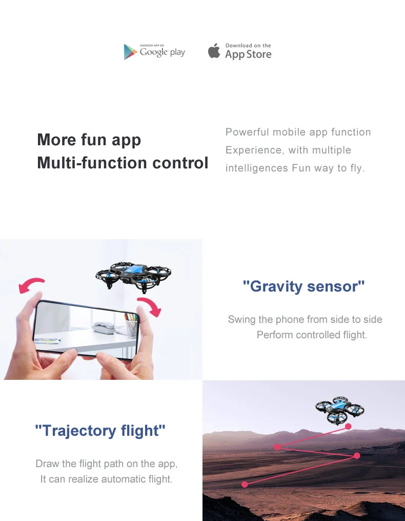 V8 Mini Drone with 4K & 1080P HD Wide-Angle Camera – WiFi FPV RC Helicopter with Height Hold for Kids