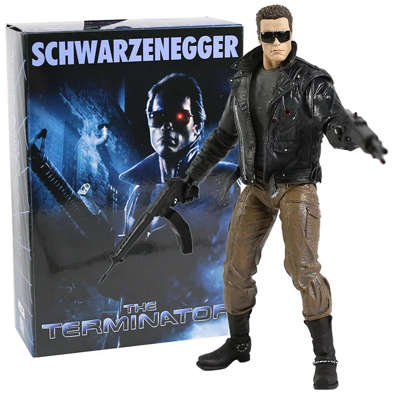NECA Terminator 2 T-800 Arnold Schwarzenegger PVC Action Figure - 7" 18cm Collectible Model Toy