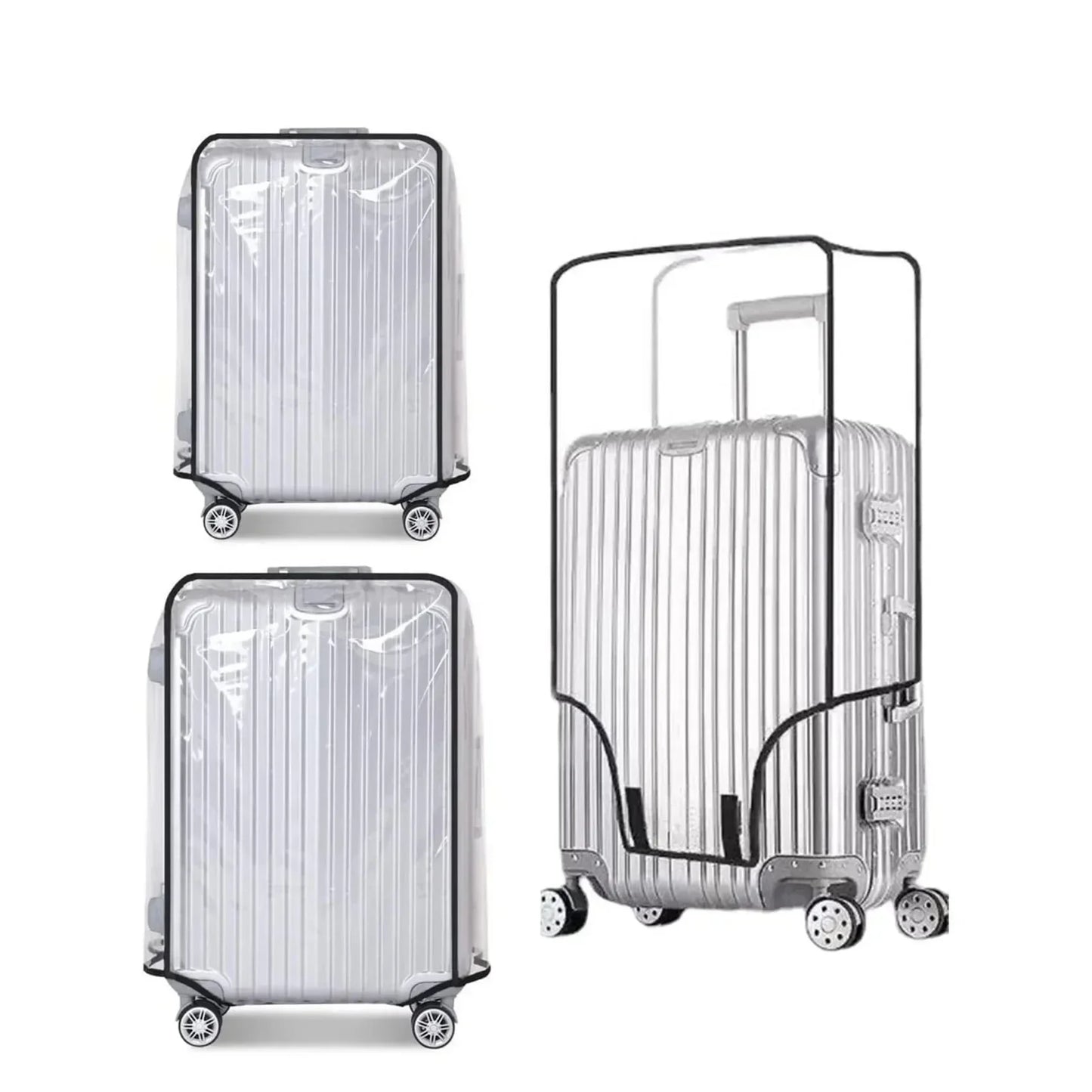 Full Transparent Luggage Cover – Waterproof, Dustproof, Durable PVC Suitcase Protector for Travel