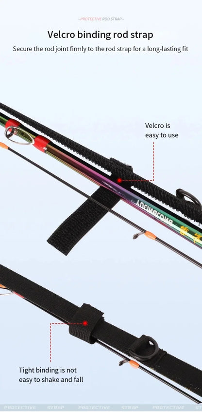 Adjustable Fishing Rod Storage Bag — Portable Shoulder Belt Protector for Reel and Rod, 1-Piece Fishing Accessory