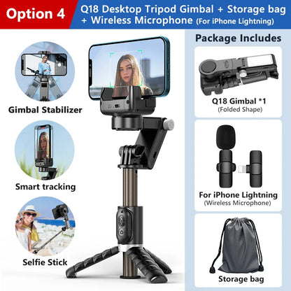 360° Rotation Gimbal Stabilizer & Selfie Stick – Tripod for iPhone & Smartphone Live Photography