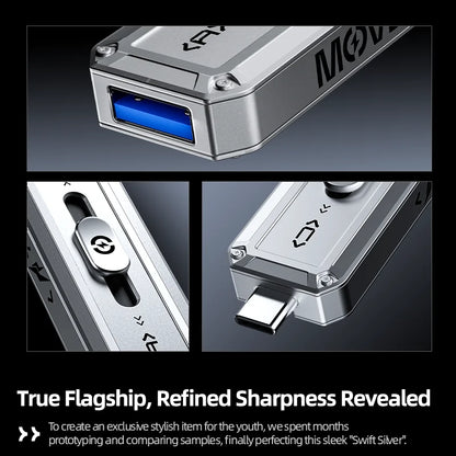 MOVESPEED SP20 USB 3.2 Flash Drive - 2100MB/s Portable SSD Pen Drive 256GB 512GB 1TB 2TB Type C Storage for iPhone 15/16 PC
