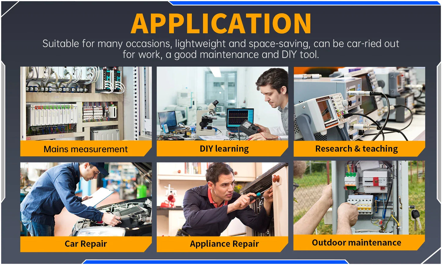 FNIRSI DSO510 DSO152 DSO153 Mini Handheld Digital Oscilloscope | 2-in-1, 48MS/s, 10MHz Bandwidth for Electronic Repair