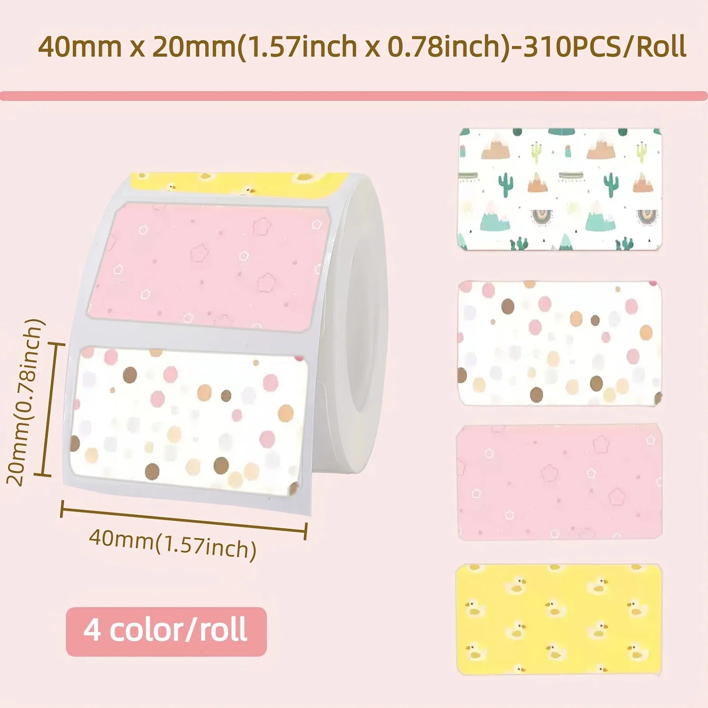 P50 Mini Portable Wireless Thermal Label Printer – Supports 12-50mm Colorful Thermal Paper
