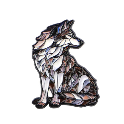 Cool Wolf Enamel Lapel Pin – Forest Animal Badge for Hats, Clothes & Backpacks, Decorative Jewelry Accessories Gift for Friends