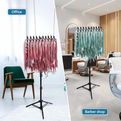 Hair Braiding Rack | 2-Sided Adjustable Height Braid & Hair Extension Holder for Salon & Home Use