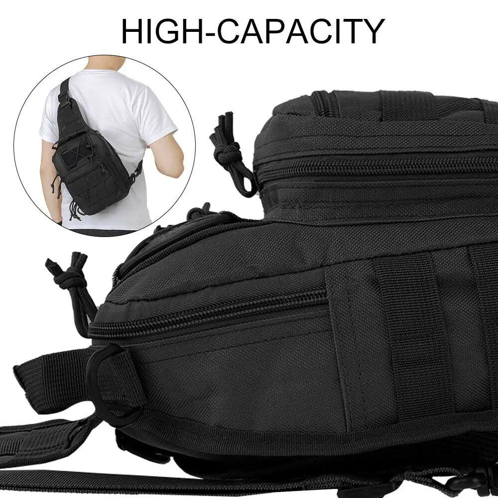 Men’s Waterproof Outdoor Crossbody Chest Bag – Sports Bike Shoulder Handbag