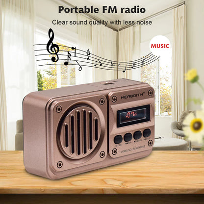 MD-499 Wireless Bluetooth Speaker — Full-Band FM Radio with MP3 Playback, Solar Charging & Emergency Power Function