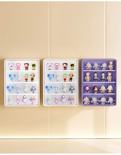 Wall-Mounted Doll Blind Box Storage Rack – Magnetic Suction Figurine Display Cabinet, Dustproof Handheld Box for Collectibles