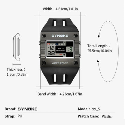 SYNOKE Men's Digital Sports Watch – Large Display with Big Numbers, Easy to Read, Waterproof Running Military Watch