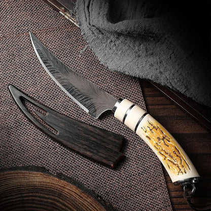 Professional Stainless Steel Kitchen Knives - Multi Functional Steak Cutting Boning & Fruit Knife Set
