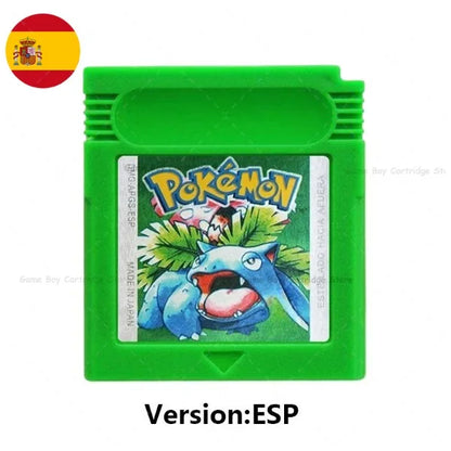 GBC Pokémon Game Cartridge Bundle – Red, Blue, Crystal, Gold, Silver, Yellow & Green, Multi-Language