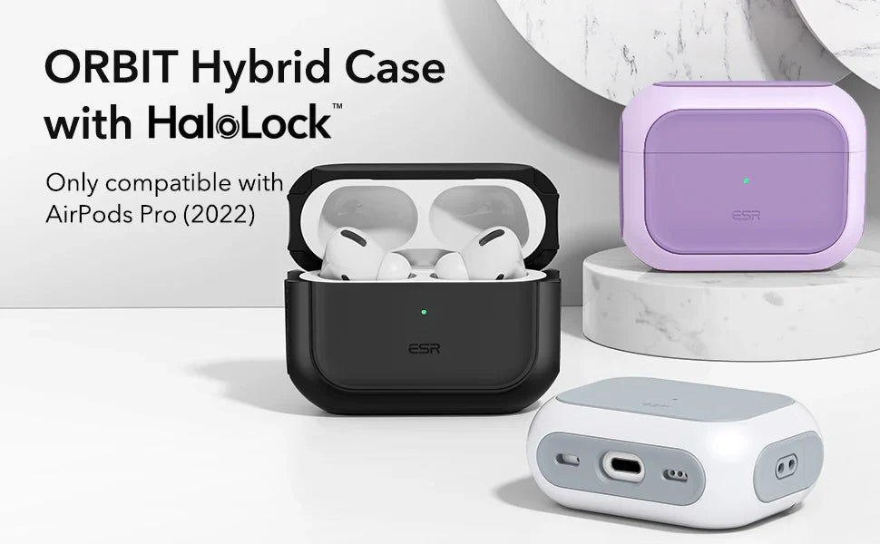 ESR MagSafe Case for AirPods 4th Gen (2024) – Drop Protection Cover with HaloLock for AirPods Pro 1st/2nd Gen (2023/2022)