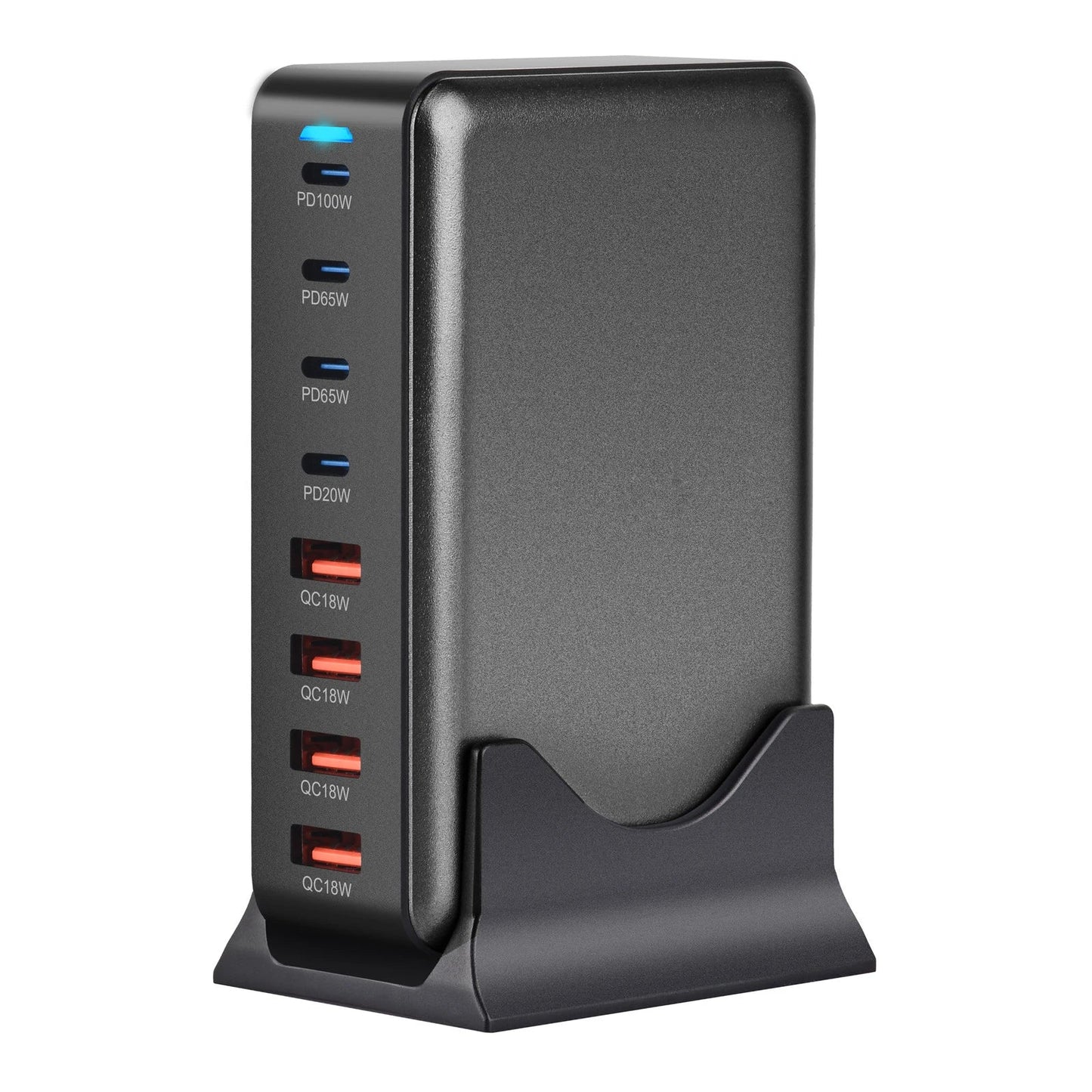 320W GaN USB-C Fast Charger - 8 Port Desktop Charging Station with Type C PD & Quick Charge 3.0 for iPhone 15, 14, Samsung