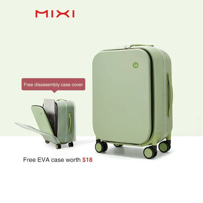 Mixi Aluminum Frame Carry-On Suitcase — Patent Design Rolling Luggage for Cabin, 18/20/24 Inch M9260