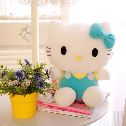 Hello Kitty Plush Toy — 20cm Sanrio Soft Stuffed KT Cat Doll, Cute Movie Character, Birthday Gift for Kids