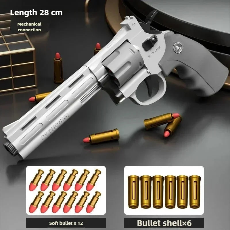 Magnum ZP5 357 Automatic Soft Dart Blaster - Continuous Action Toy with Safe Darts for Kids & Adults