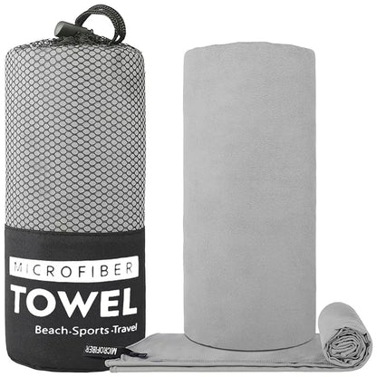 Quick Dry Microfiber Travel Towel – Ultra Absorbent, Super Soft & Compact Sports/Camping Towel for Outdoor Use (1pc)