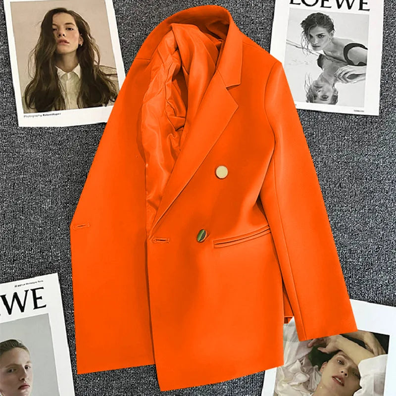 2023 Women's Elegant Single Button Blazer – Slim Fit Long Sleeve Office Jacket for Autumn & Winter