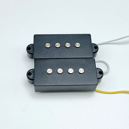 Alnico 5 Bass Pickup Set - PB & JB Bridge Pickup with Black ABS Bobbin for 4-String Bass Guitar