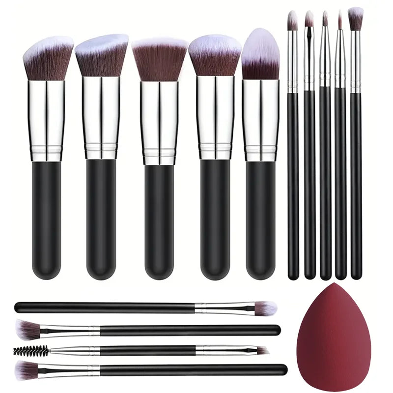 14PCS Makeup Brushes Set – Soft & Fluffy Foundation, Blush, Powder, Eyeshadow Brushes, Perfect Christmas Gift