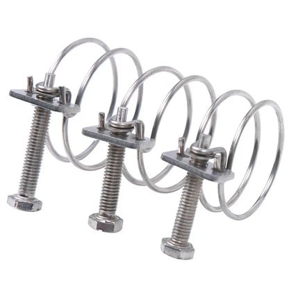 304 Stainless Steel Double Wire Throat Hoop – Adjustable Clip for UPVC Hose, Water & Ventilation Pipes