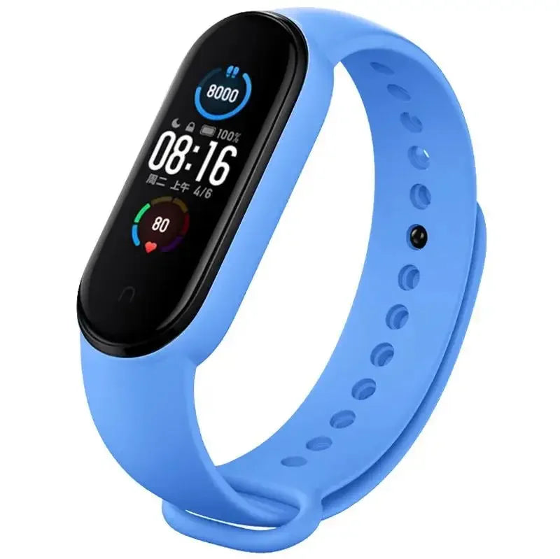 Silicone Watch Strap for Xiaomi Mi Band - Adjustable Replacement Wristband for Mi Band 3 4 5 6 7 Smartwatch