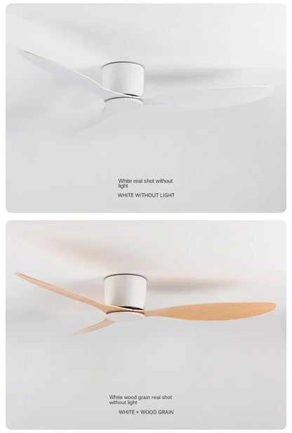 LED Ceiling Mounted Fan Light - Nordic Style Decorative Ceiling Fan for Living Room, Restaurant, and Minimalist Household Use