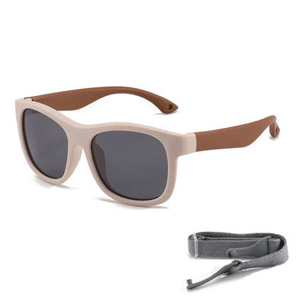 2025 Polarized Kids Sunglasses – UV400 Infant & Toddler Shades with Soft Frame and Safety Cord for Ages 1–3