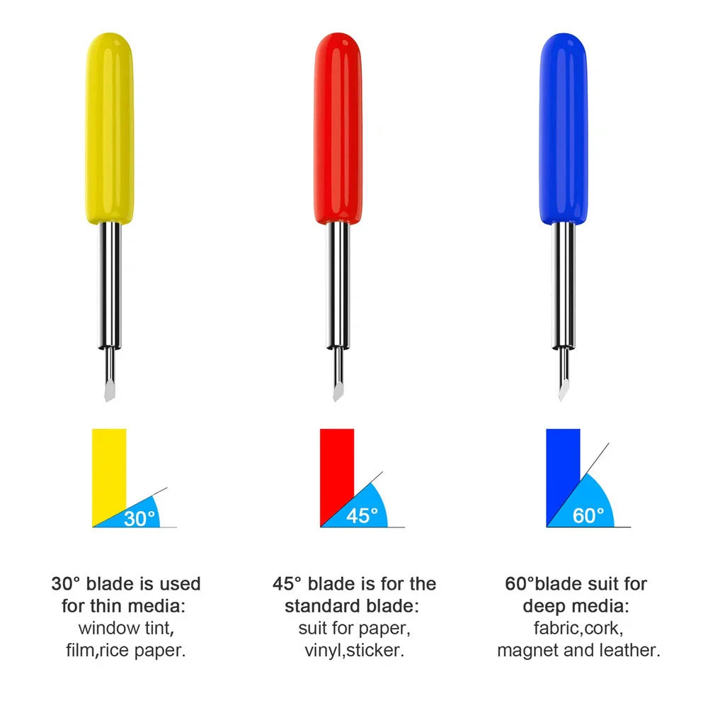 Replacement Plotter Blades for Roland & Cricut – 30°/45°/60° Cutter Blades for Power Tools