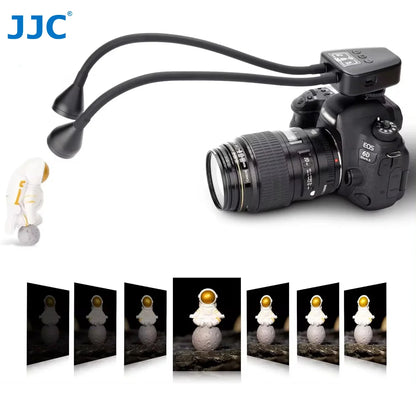 JJC LED Macro Arm Light — 10-Level Adjustable Brightness for Macro Photography, Compatible with Canon, Nikon, Sony, Olympus, Fujifilm DSLR