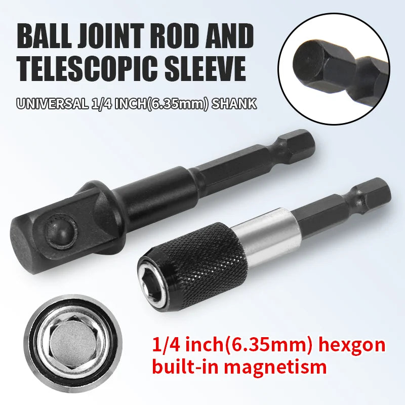 31Pcs Electric Screwdriver Bit Set - Alloy Phillips Hex Torx Socket Bits with Storage Case