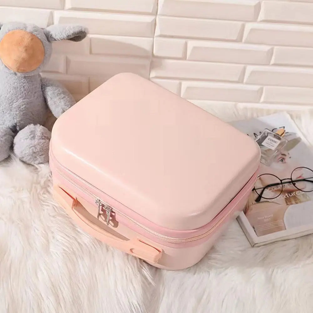 14 Inch Mini Women’s Carry-On Suitcase – Short Trip Travel Luggage & Makeup Bag
