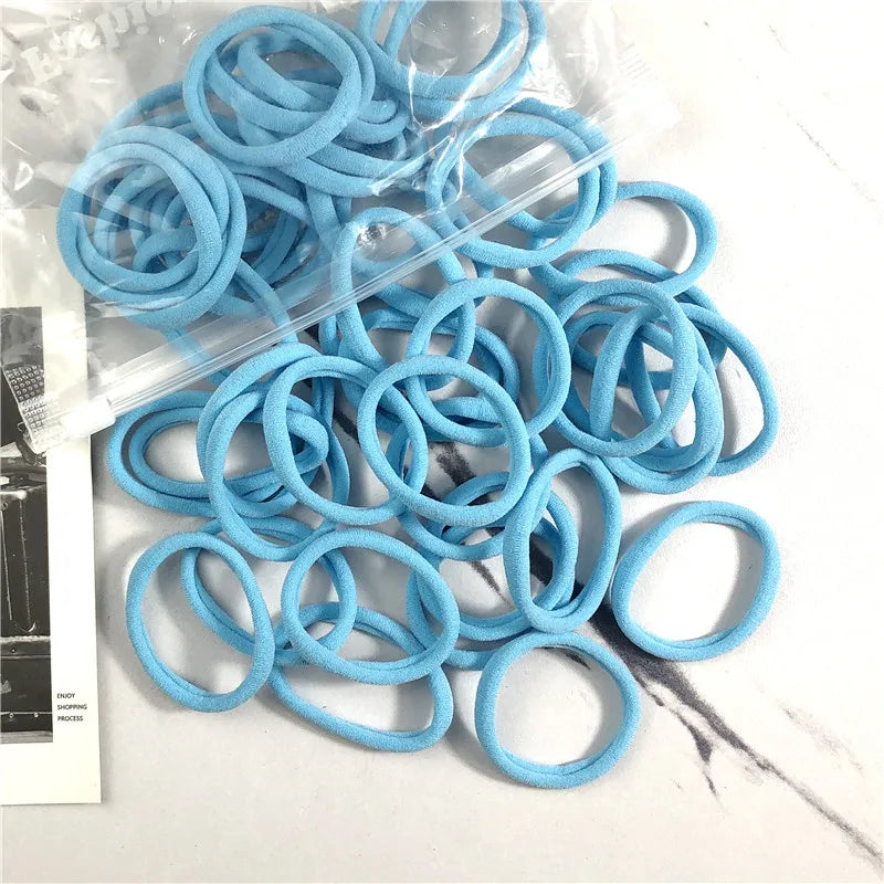 20/50PCS Hair Bands for Women & Girls - 4cm Elastic Rubber Ties, Simple Ponytail Holders & Hair Accessories
