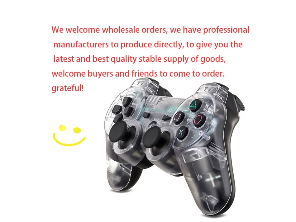 Wireless Transparent Dual Shock Controller for PS3 – Sixaxis Gamepad for Sony PlayStation 3 Console