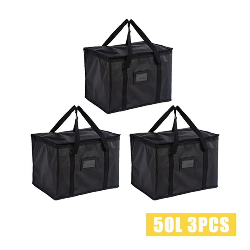 70L Large Insulated Thermal Cooler Bag – Portable Lunch Tote, Tin Foil Food Storage for Picnic, Camping, and Fresh Keeping