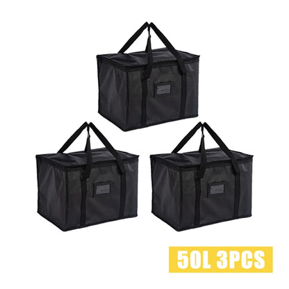 70L Large Insulated Thermal Cooler Bag – Portable Lunch Tote, Tin Foil Food Storage for Picnic, Camping, and Fresh Keeping