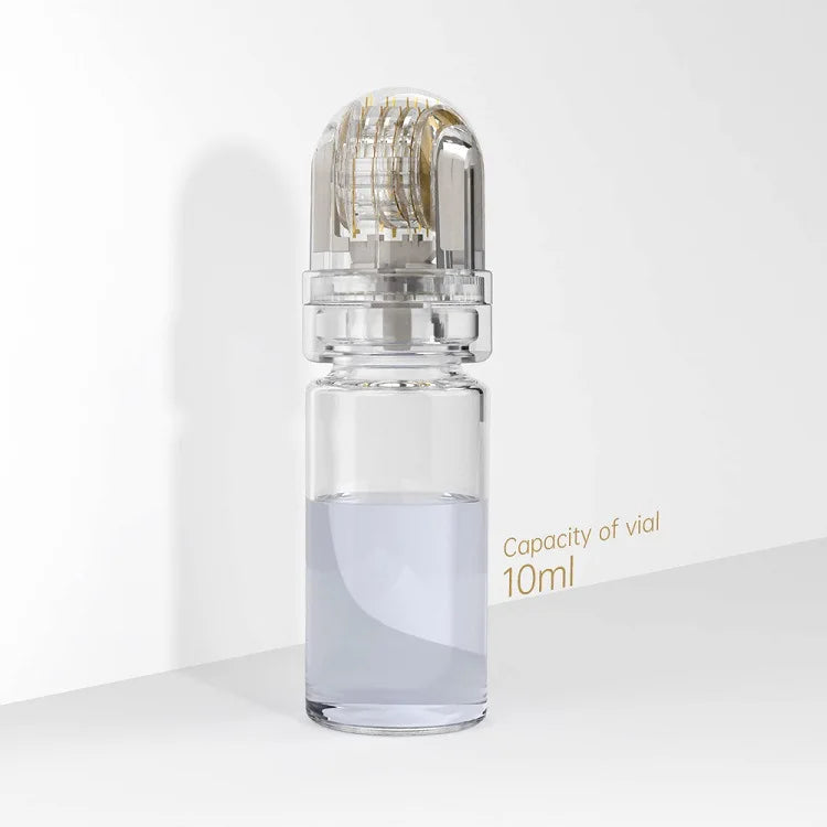Hydra Needle Titanium Derma Roller & Serum Applicator for Face & Beard Growth - 0.2mm/0.25mm/0.3mm