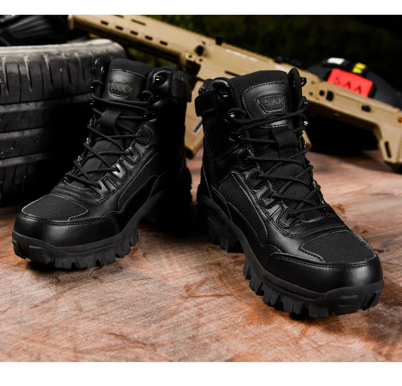 Men's Outdoor Hiking Boots - Desert Tactical Military Boots, Special Forces Anti-Slip & Warm Work Boots