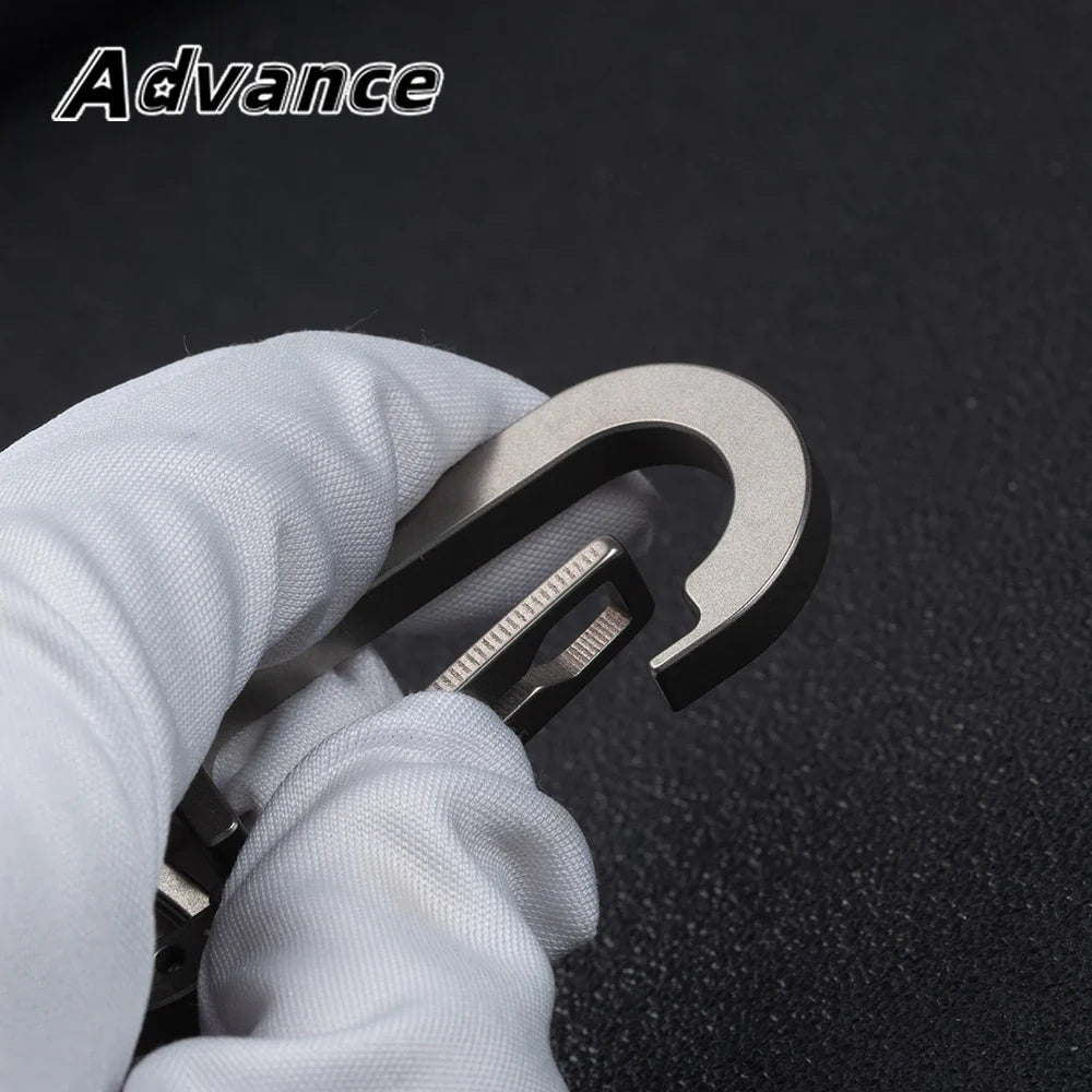 Titanium Alloy Key Ring - Multifunctional Outdoor EDC Keychain Buckle Tool Accessory