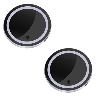 7-Color Changing Car Cup Holder Lights - USB Rechargeable LED Ambient Glowing Coaster Pads with Anti-Slip Design