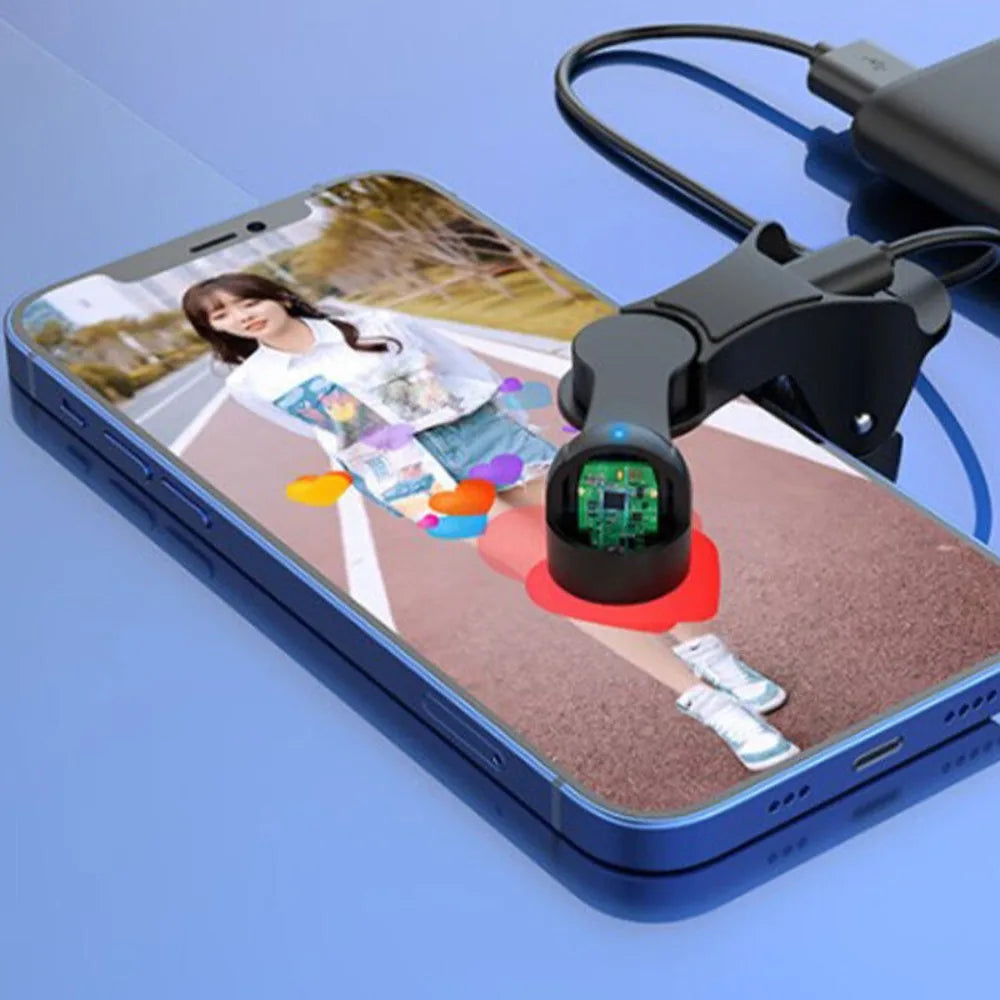 Digital Auto Screen Clicker for Smartphones – Touch Control Gadget for Apps, Video Live Streaming & Games with Tripod Support