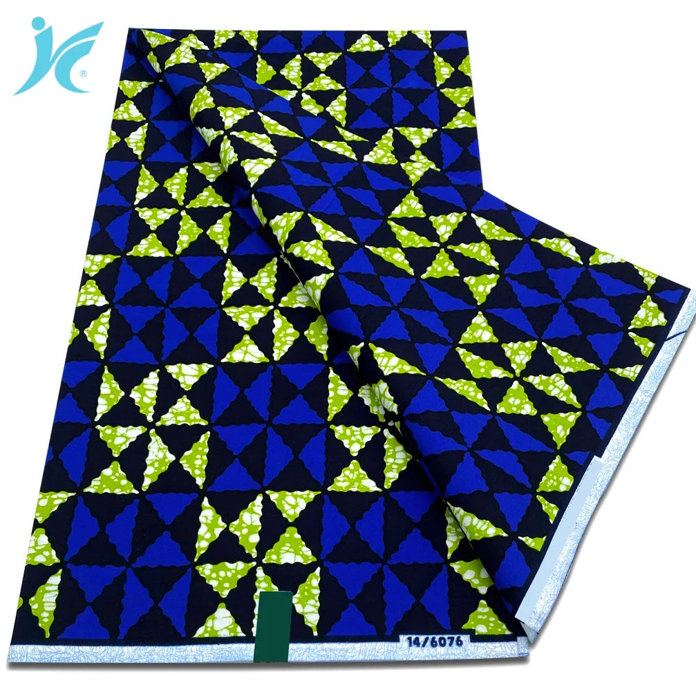 Classic African Wax Fabric - 100% Cotton Soft Ankara Pagne for Women's Dresses