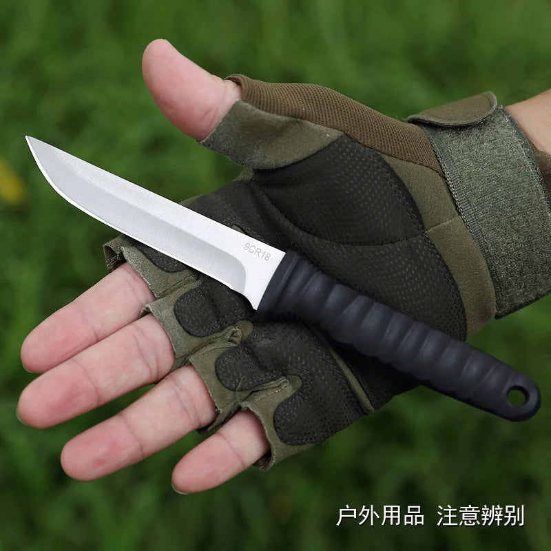 2024 Outdoor Survival Portable Knife - Sharp, High-Hardness Tactical Self-Defense Knife for Camping, Small Straight Knife