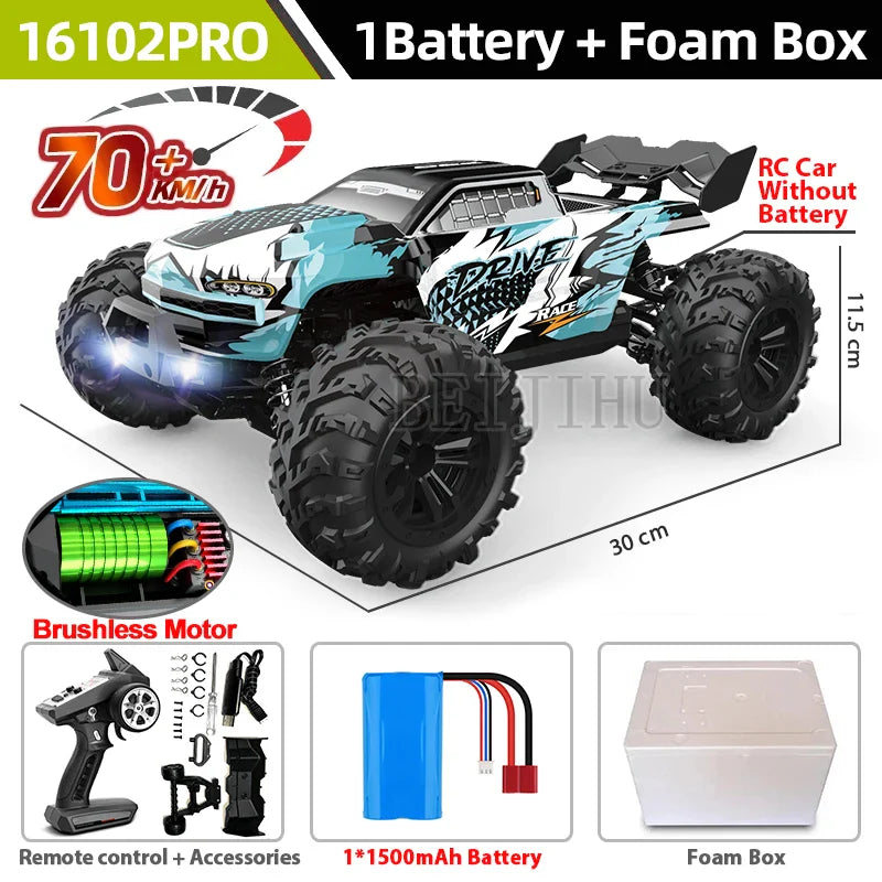 1:14 95KM/H Brushless RC Car – Professional 4WD Electric High-Speed Off-Road Drift Toy for Kids, VS WLtoys 144010