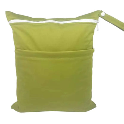 Sigzagor Wet & Dry Baby Diaper Bag – Waterproof Reusable Washable Nappy Bag with Double Zippers