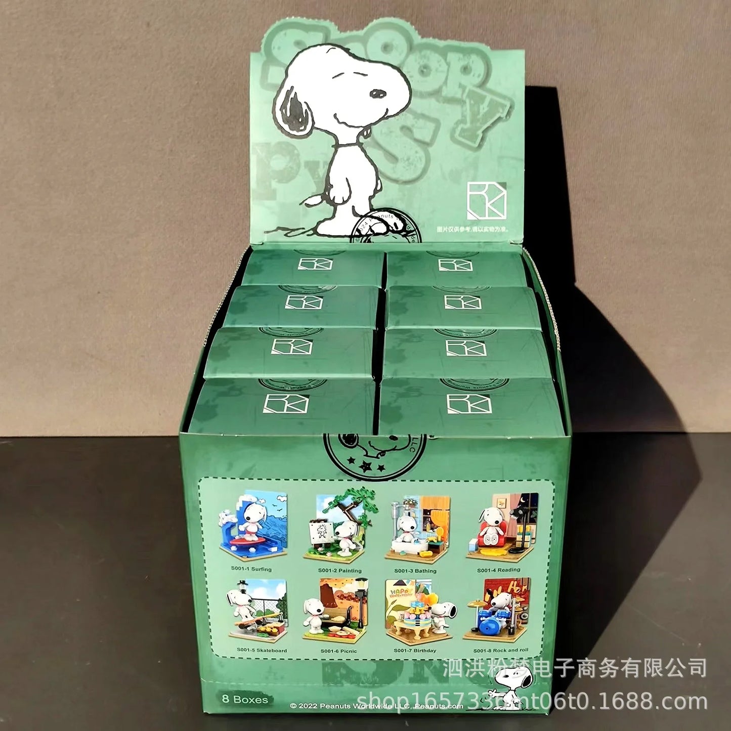Genuine Snoopy Blind Box Toy — Cartoon Supermarket & Garden Furniture Building Blocks for Kids