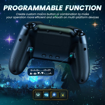 LED Star Wireless Pro Controller for Nintendo Switch, Switch Lite & OLED – Multi-Platform Bluetooth Controller for Windows, iOS & Android