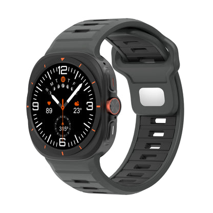 Sports Silicone Strap for Samsung Galaxy Watch Ultra 2025 — Soft Two-Color No-Gap Band for 47mm Galaxy Watch 7 Ultra